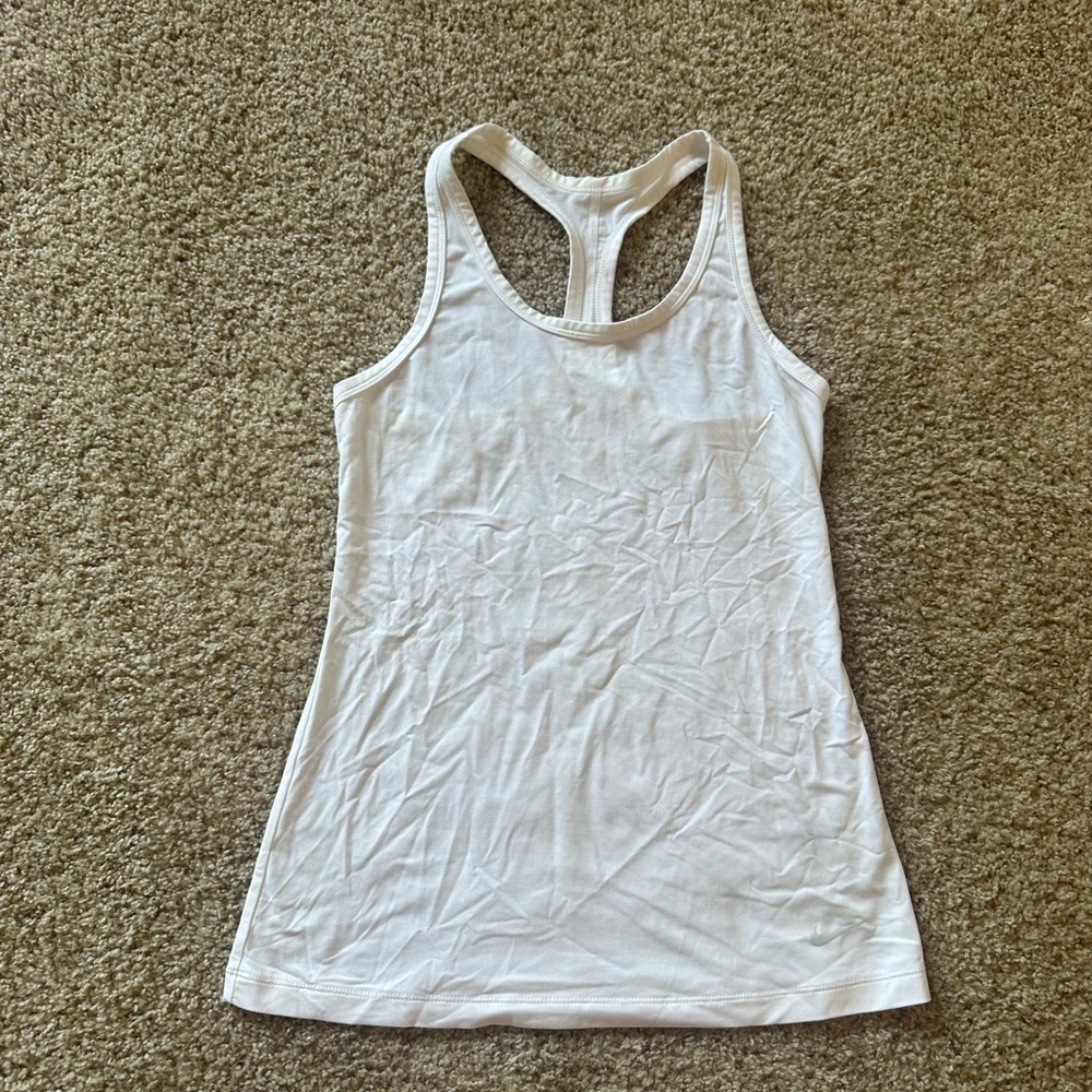 White Racerback Tank Top